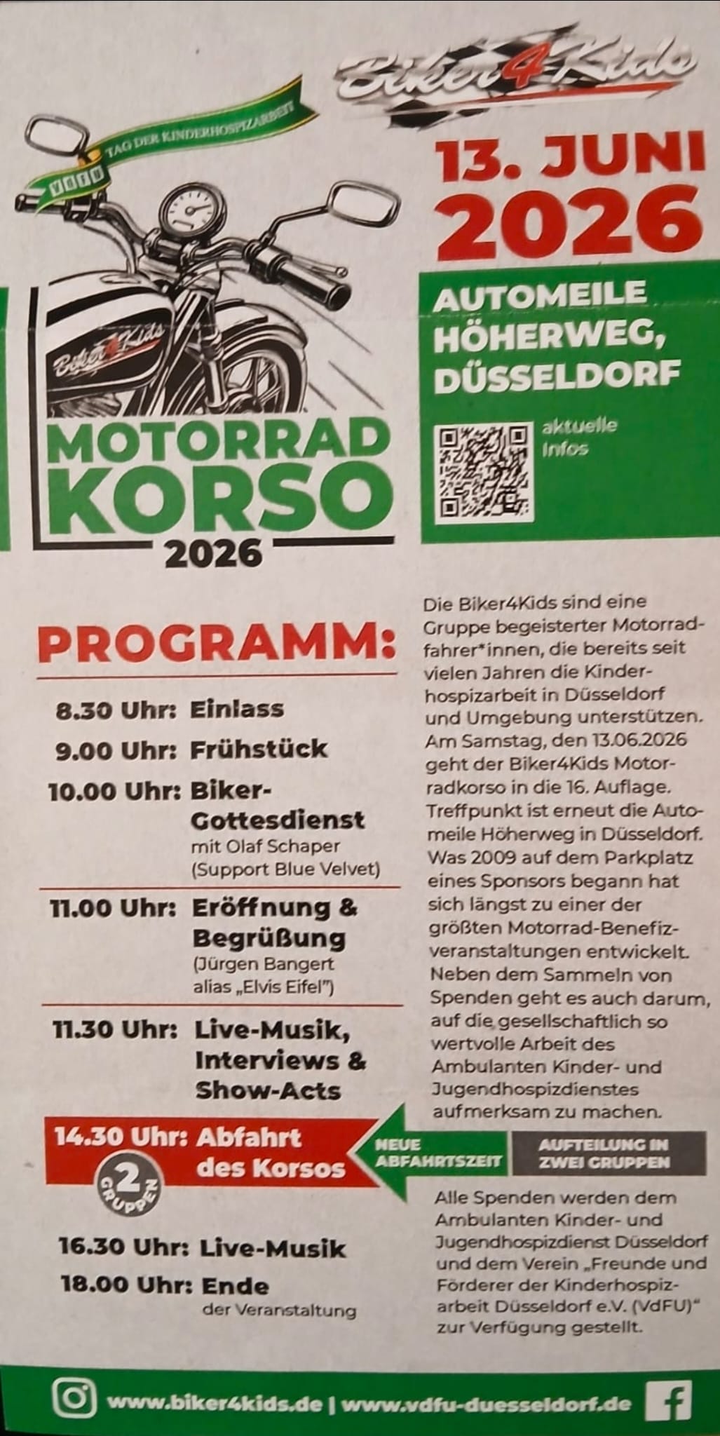 Biker4Kids 13.06.2026 Plakat