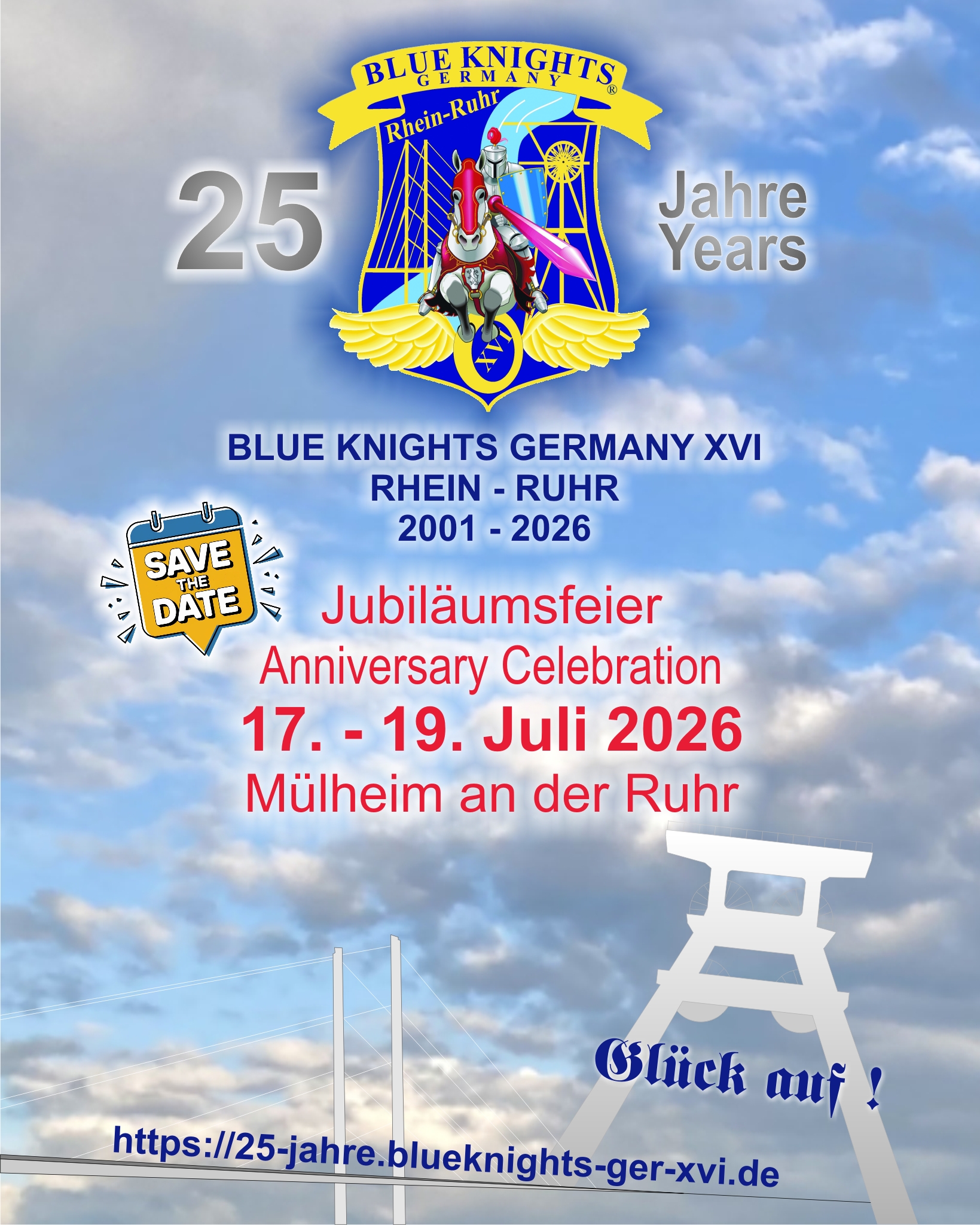 25 Jahre Blue Knights Germany XVI â 17.-19. Juli 2026, Mülheim an der Ruhr