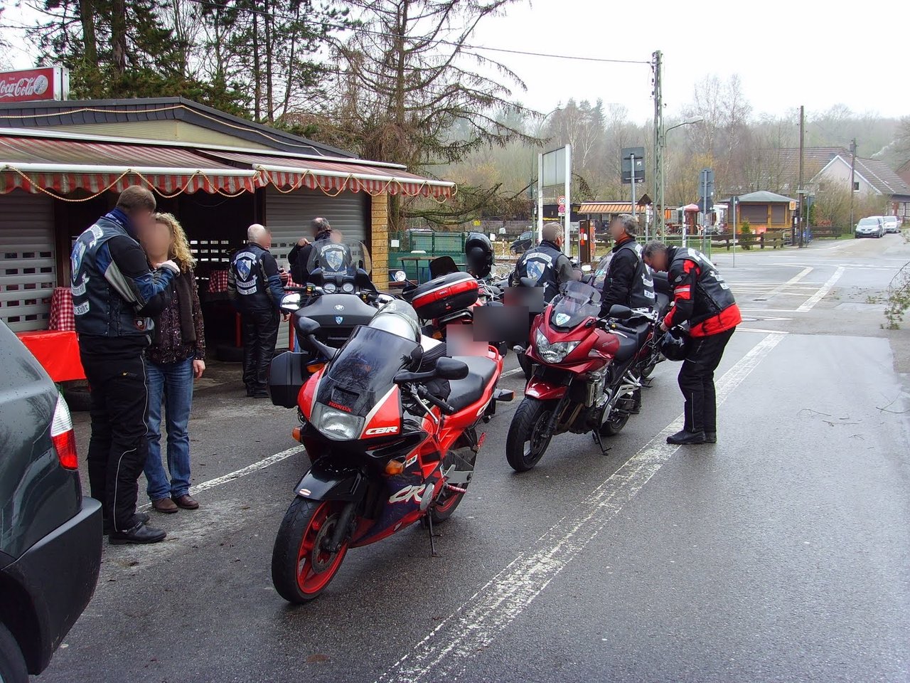 Pause am Kiosk bei der Frosttour, 2009